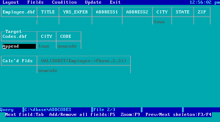 dBase IV 2.0 - Query