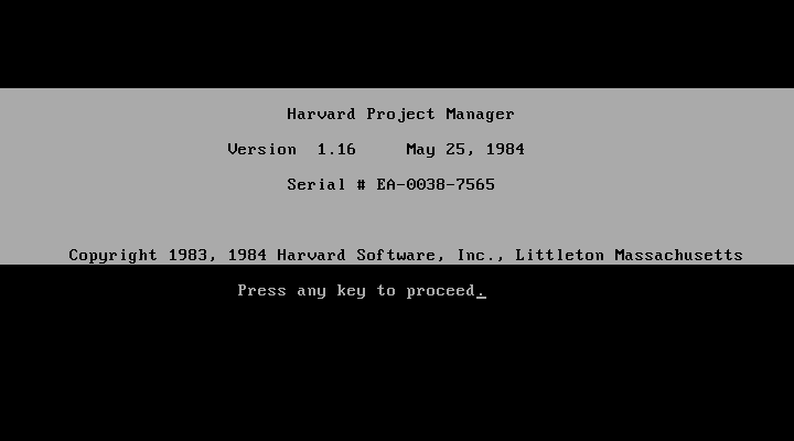 Harvard Project Manager 1.16 - Splash (Credit tarlabnor)