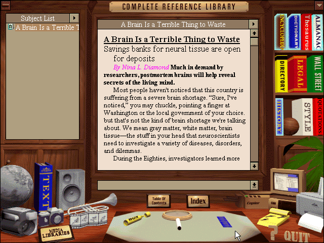 Mindscape Complete Reference Library 3.5.0 - Main