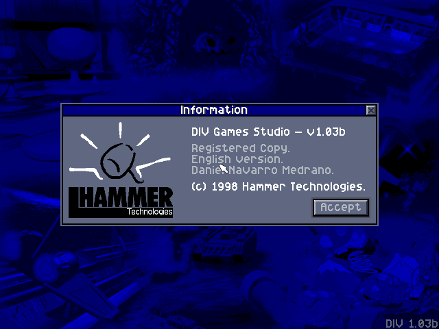 DIV Games Studio 1.03b - About