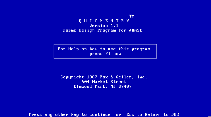 QuickEntry 1.1 - Splash