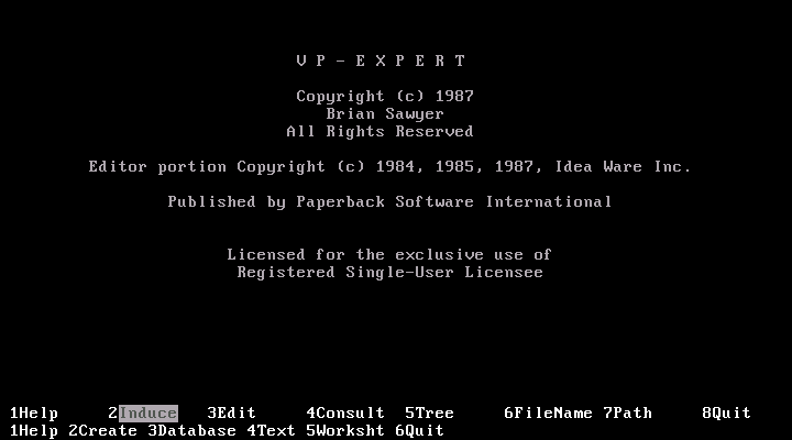 VP-Expert 1.02 - Splash