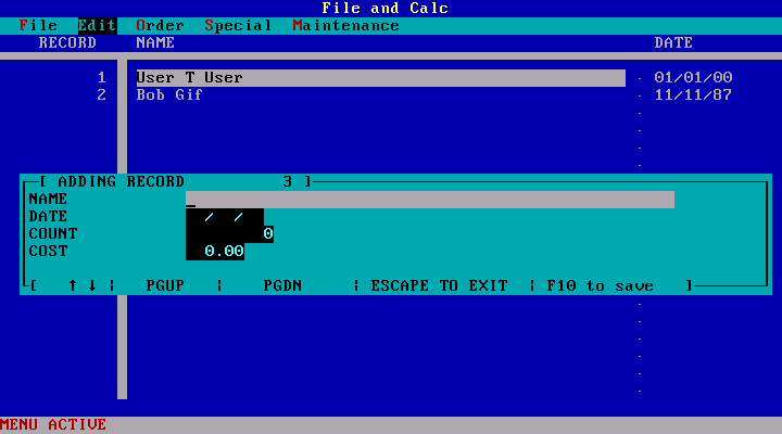 Expert File and Calc - Database