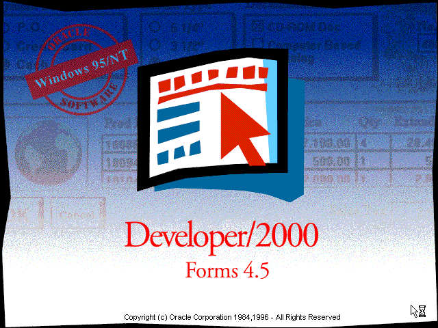 Oracle Forms 4.5 - Splash