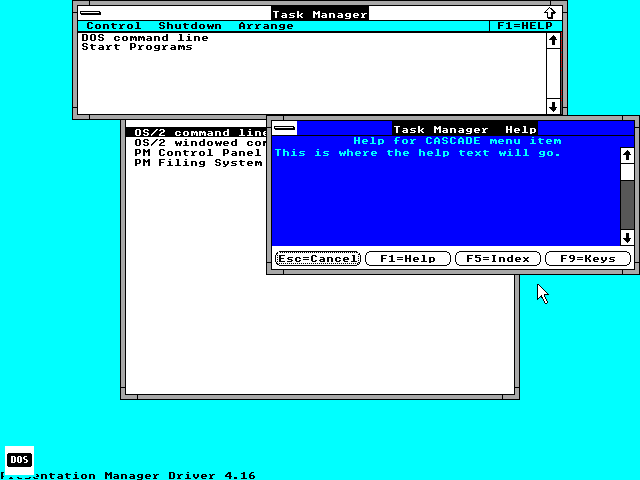 MS OS2 SDK 1.03 - Help