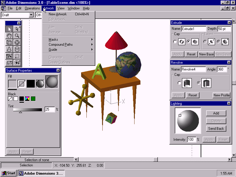 Adobe Dimensions 3.0 - Edit