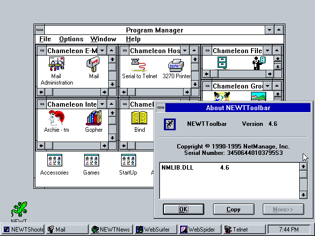NetManage Chameleon 4.6 -About