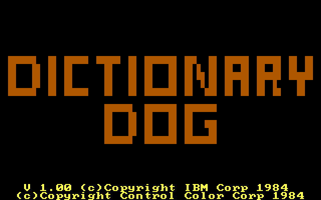 IBM Dictionary Dog 1.00 - Splash