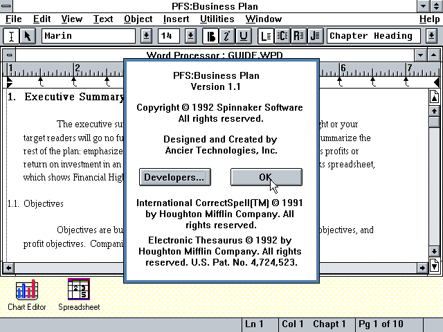 PFS Business Plan 1.1 -  About