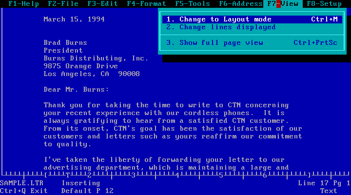 Professional Write 3.0 - Edit