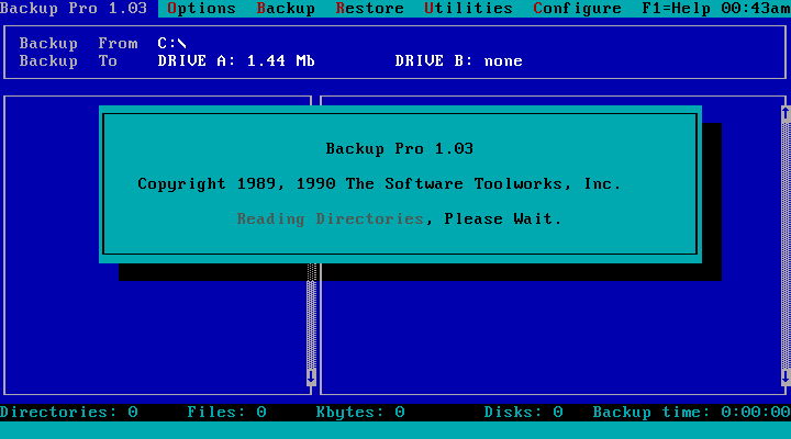 Toolworks Backup Pro 1.03 - Splash