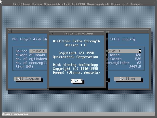 Quarterdeck DiskClone 1.0