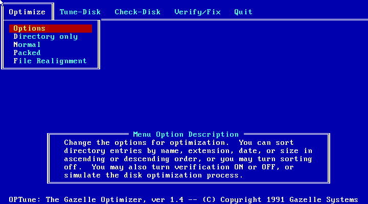 OPTune - Menu