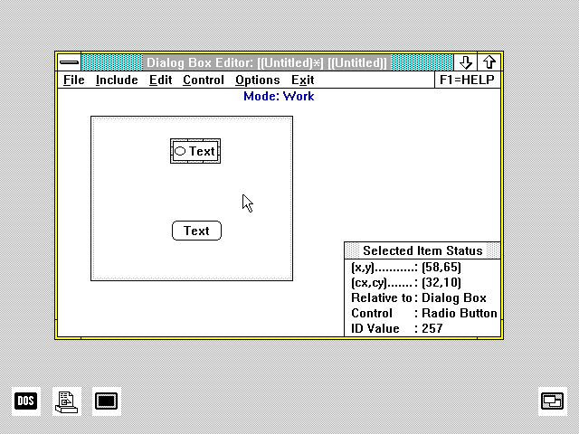 MS OS2 SDK 1.1 - Toolkit Dialog Editor