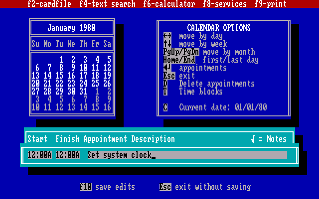 Expert Calendar 1990 - Edit