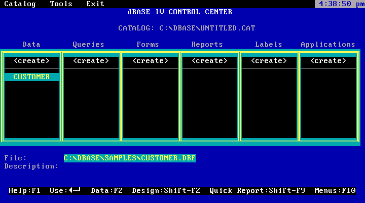 dBase IV 1.1 - Control