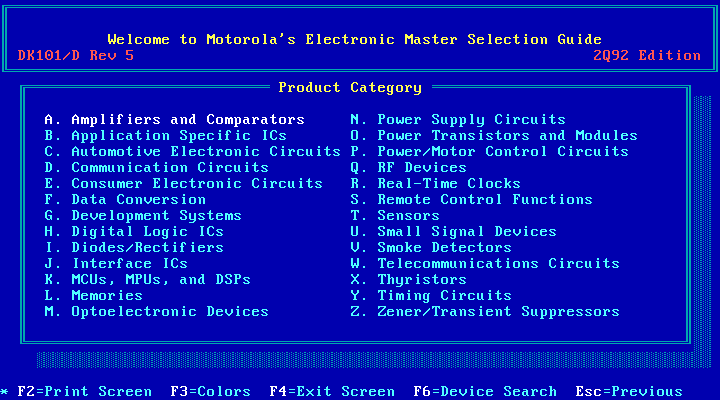 Motorola Specs In Secs - Menu