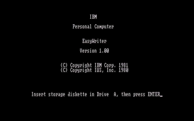 EasyWriter 1.00 - Splash