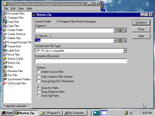 Norton Navigator 1.0 for Windows 95 - Applets