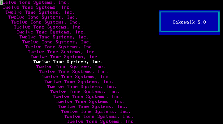 Cakewalk 5.0 for DOS - Splash