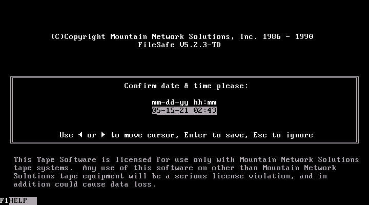Mountain Filesafe Tape Software 5.2.3 - Splash
