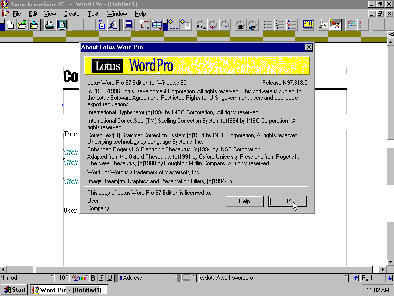 Lotus Word Pro 97 - Windows 9x