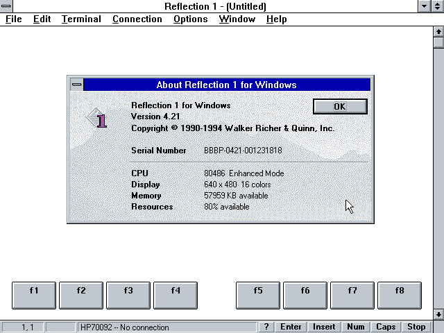 Reflection 1 for Windows Version 4.21 - About