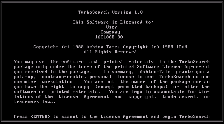 TurboSearch 1.0 - About