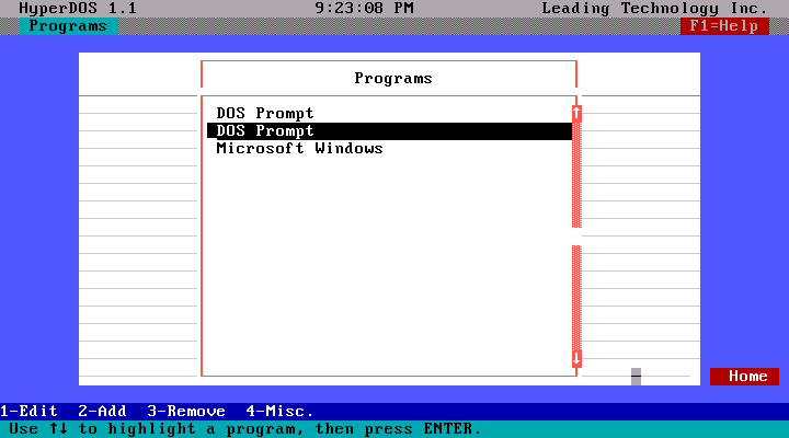 HyperDOS 1.1 - Programs