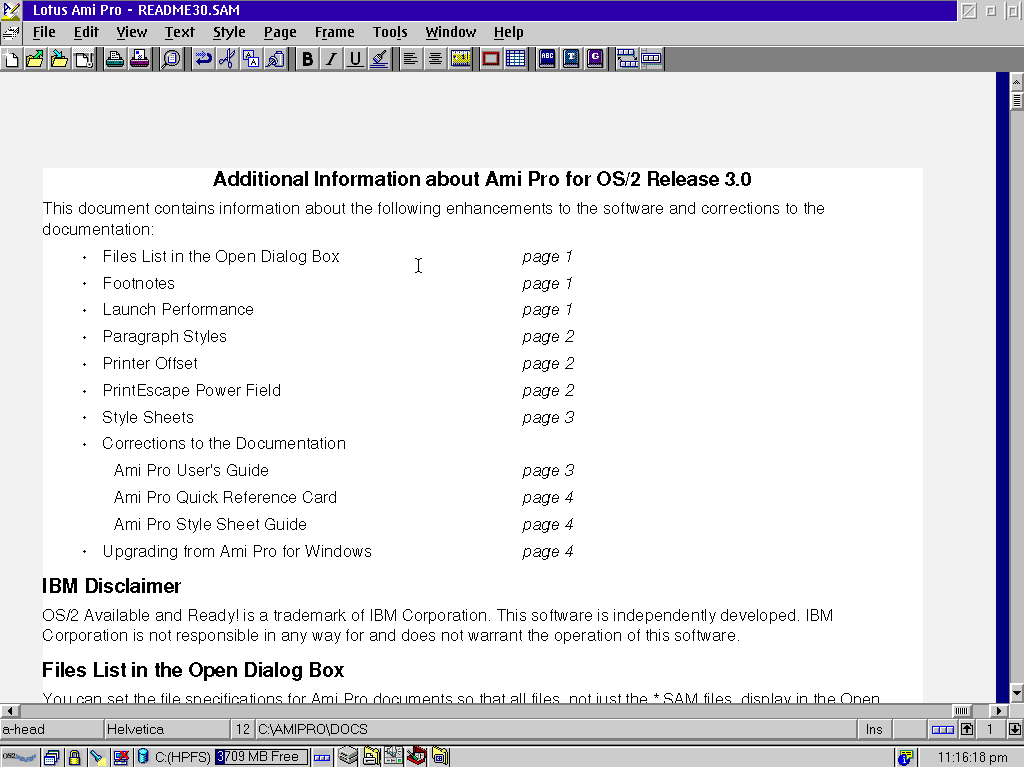 Lotus SmartSuite 1.1 for OS2 - AMI Pro