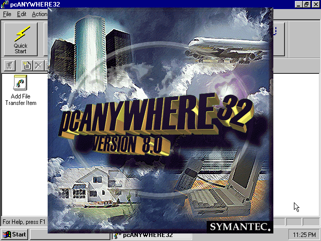pcANYWHERE 32 8.0 - Splash
