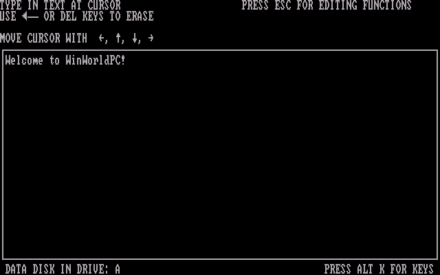 Bank Street Writer IBM PC - Document