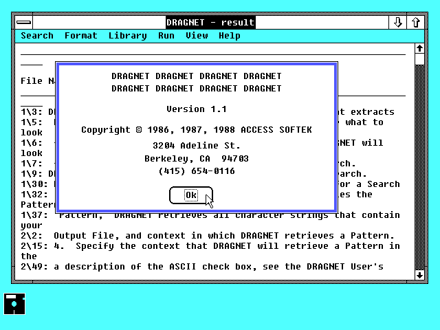 Dragnet 1.1 - About
