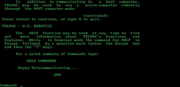 Telpac 2.1 - Help 2