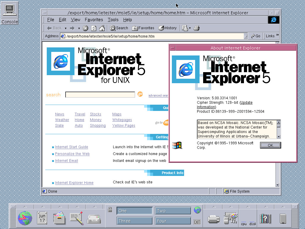 Microsoft Internet Explorer 5.0 - Solaris - Credit shogo2040