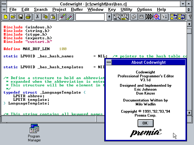 Codewrite 3.1d - About