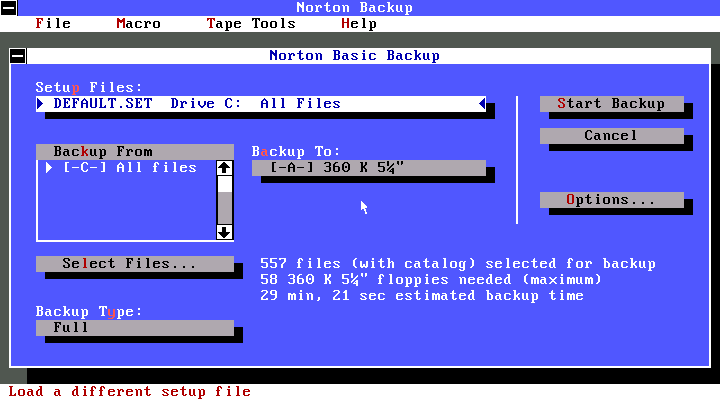 Norton Backup 2.0 - Backup